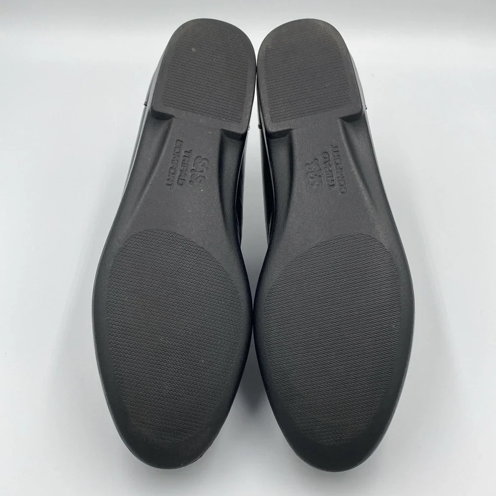 SAS Softie Tripad Comfort Women's 8.5 Black Kiltie Tassel Leather Loafers USA